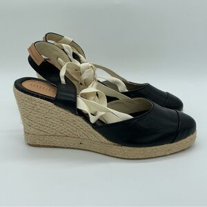 Black Espadrille Wedges